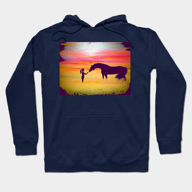 Girl and Her Horse Hoodie by CougarCreations